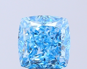 Diamante suelto de corte cojín, azul intenso, cultivado en laboratorio, 4.08 quilates - Product Image 1
