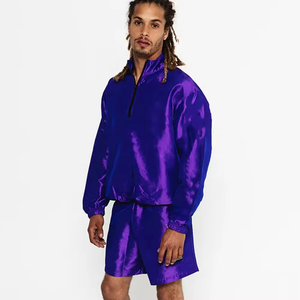 Conjunto de Chaqueta Corta y Pantalones Cortos de Verano para Hombre, Talla Grande, Transpirable, Ligero, de Secado Rápido, Estilo Urbano - Product Image 1
