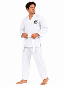 Custom Colors Taekwondo Uniforms Traditional 100% Cotton Breathable Quick Dry Adult Men V-Neck Dobok - Product Image 5