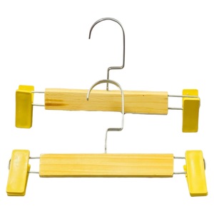 Wholesale Cheap Durable Eco-Friendly Wooden Hangers Stainless Steel Clips Multifunction Non-Slip Single Living Room <b>Wardrobe</b> - Product Image 6