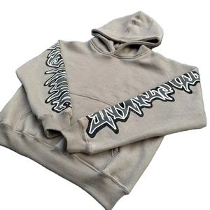 Trendy Fashionable High Quality Cotton <b>Fleece</b> Eco-Friendly Regular Fit Pullover Hoodies Men <b>Women</b> Solid <b>Pattern</b> Embroidered - Product Image 4