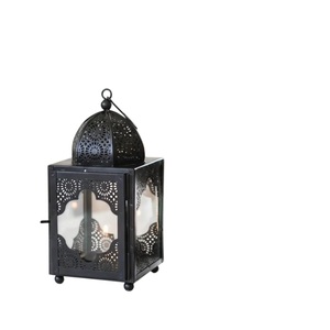 Farol de metal negro vintage estilo marroquí, hueco, colgante, decorativo, para velas, centro de mesa para bodas, hogar, jardín, patio. - Product Image 4