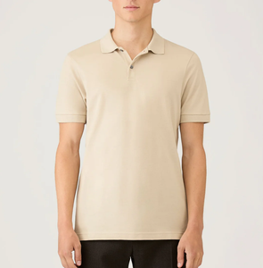 Polo homme en coton peigné de qualité supérieure, finition ultra douce, résistant à la décoloration, polo de golf classique, uniforme de bureau d'entreprise haut de gamme - Product Image 1