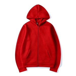 Sudadera con Capucha y Cremallera Naranja, de Forro Polar, Color Sólido, Casual, Manga Larga, para Adultos, Ropa de Otoño - Product Image 2
