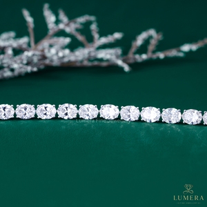 Pulsera de Tenis de Lujo con Diamantes Cultivados en Laboratorio de Corte Ovalado, Oro de 9K, 10K, 14K, 18K, Certificación IGI, 24 Quilates, para Mujer, Joyería de Boda - Product Image 2
