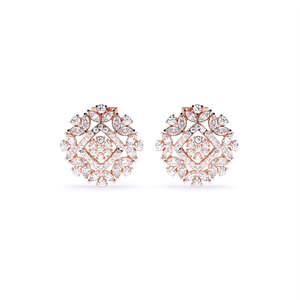 Pendientes de Diamantes Cultivados en Laboratorio Chapados en Oro Rosa y Oro Amarillo para Mujer, Corte Brillante, Clásicos, Modernos, para Uso Diario, Joyería de Boda - Product Image 6
