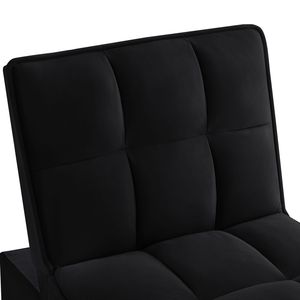 4-in-1 Multi-Function Tufted <b>Single</b> Sofa <b>Bed</b> with Storage Pockets <b>Adjustable</b> Backrest Pillows Pull-out Feature - Product Image 6