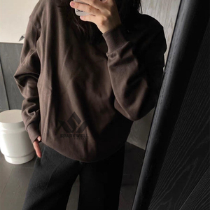 Sweat-shirt unisexe à col rond en tissu éponge épais de qualité supérieure, avec poche poitrine, coutures durables, écologique, vêtement décontracté - Product Image 4