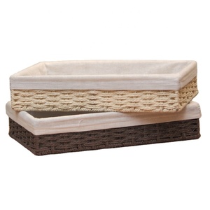 Natural Woven <b>Organizer</b> Basket Set with Removable Cloth Lining, Ideal for Home Storage - Product Image 1