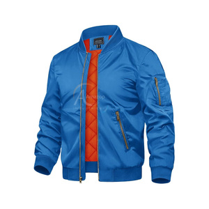 Custom Bomber <b>Jacket</b> Nylon Twill Lightweight Zip Up <b>Flight</b> <b>Jacket</b> Unisex Casual Wear OEM Manufacturer - Product Image 2