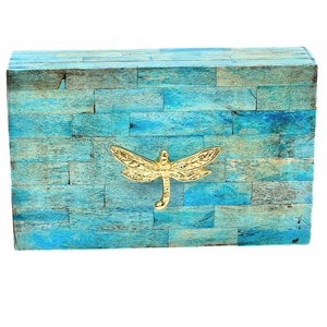 Hot Selling Elegant Bone Inlay Jewelry Box with Brass Handle Handmade <b>Storage</b> Box for Rings <b>Earrings</b> Accessories Home Decor - Product Image 3