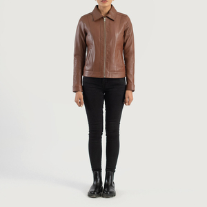Unique Hot Selling Design Women's genuine leather jacket Casual Wear Adult Size Women Leather Jacket Unique - Product Image 1