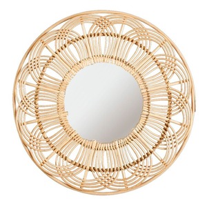 Handmade Rattan Round <b>Mirror</b> Bohemian Wall Decor Natural Weave Frame Decorative Boho Wall Hanging <b>Mirror</b> Made in Vietnam - Product Image 1