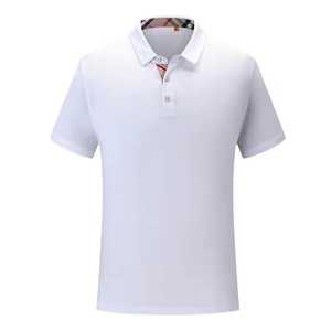 <b>Men's</b> <b>Yellow</b> Solid Color Short Sleeve Polo <b>Shirt</b> Button Collar Casual Knitted Fabric Regular Fit - Product Image 2