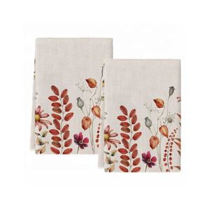 Indian Wholesale Custom 100% Cotton Embroidered 40x70cm Twill Weave <b>Tea</b> <b>Towels</b> Paisley Golf 120GSM Festive Season OEM Bulk Ready - Product Image 1