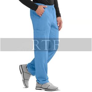 Basique 3 poches gommages costume hôpital salle d'opération infirmière uniformes noir bleu mâle gommages dentaires Spandex doux Medic utilisation - Product Image 3