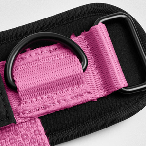 Sangles de levage rembourrées en néoprène pour entraînement de musculation, haltérophilie, avec logo personnalisé et anneau en D - Product Image 2