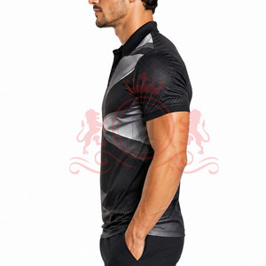 Luxury Charcoal <b>Grey</b> <b>Polo</b> <b>Shirt</b> Contemporary Graphic Design Soft Fabric Comfortable Short Sleeve Smart Casual Style - Product Image 3
