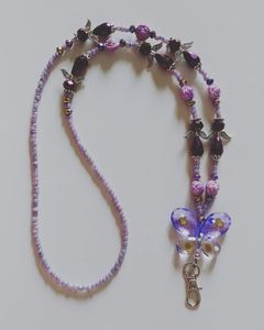 Handmade Floral Embroidered Beaded <b>Lanyard</b> Ethnic <b>Key</b> Holder with Premium Bead Design - Product Image 5