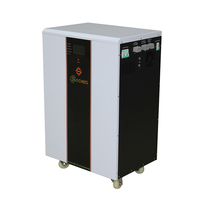 Kit Pv Solar Inverter, sistem kekuatan surya hibrida paket baterai surya 5kW Off Grid 48V baterai Lithium gelombang sinus murni