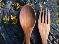 Cuillères et fourchettes en bois |   Ustensiles de cuisine |   Ensemble cuillère et fourchette |   Cuillère et fourchette en bois, cuillère en bois