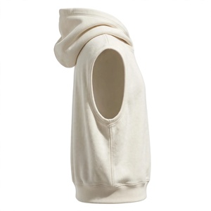 <b>Men's</b> <b>Sleeveless</b> Hooded Fleece Vest Regular Fit Solid Color Casual Wear - Product Image 3