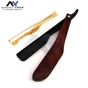 Professional Plastic Handle Slide Lock Straight Edge <b>Razor</b> Barber Shaving Tool Stainless Steel Replaceable <b>Blade</b> Salon Quality - Product Image 3