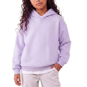Ropa de Otoño/Invierno para Niños, Sudadera con Capucha de Felpa Gris, Mezcla de Poliéster/Algodón, Uniforme Escolar para Niñas - Product Image 3