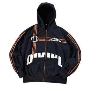 Heavyweight Custom Full-Zip Streetwear Hoodie | 400 GSM Cotton Fleece Drop Shoulder <b>Jacket</b> - Product Image 3