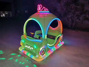 Charming HGR Amusement <b>Electric</b> Princess Kiddie <b>Car</b> Thickened Roll Moulding Shell 160KG Load Capacity for <b>Children</b> Adults - Product Image 2