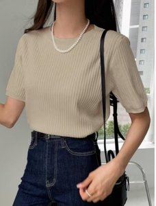 เสื้อยืดแขนสั้นผู้หญิงมีสไตล์ สวมใส่สบายทุกฤดูกาล - Product Image 5