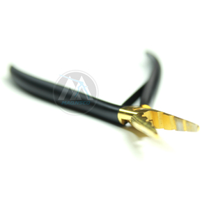 Pinzas Profesionales para Crimpar Extensiones de Cabello y Pinzas para Microperlas con Acabado Dorado y Mango Negro, Herramienta de Salón - Product Image 4