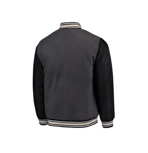 Hot Selling Custom Men's Fleece Varsity <b>Jackets</b> Cool Style Winter <b>Baseball</b> <b>Bomber</b> with Stand Collar Breathable and Stylish - Product Image 2