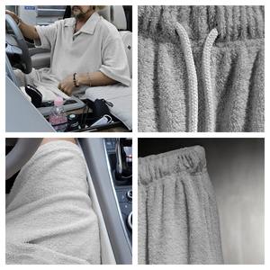 Summer Men's Sportswear <b>Towel</b> Fabric Wholesale Street Style Lapel <b>T</b>-<b>Shirt</b> Short Sleeve Shorts Knitted Loose Short Sleeve - Product Image 5