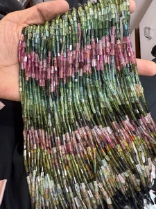 ลูกปัดทัวร์มาลีนทรงหลอดเจียระไนคุณภาพ AAA ขนาด 4-7 มม. ยาว 39 ซม. พลอยธรรมชาติสำหรับทำเครื่องประดับ ราคาขายส่ง - Product Image 2