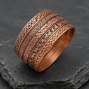 NEHA ENTERPRISES Brazalete de Cobre de Lujo, Hecho a Mano, Personalizado, Joyería Artesanal Elegante, Regalo de Aniversario o Cumpleaños - Product Image 2