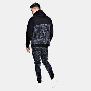 Conjunto Deportivo Unisex de Camuflaje Negro, Sudadera con Capucha y Cordón Ajustable, Pantalones, Corte Regular, Ropa de Otoño, Transpirable - Product Image 5