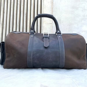 กระเป๋าเดินทางหนังแท้เกรดพรีเมียมสำหรับผู้ชาย ขนาดใหญ่ จุของได้เยอะ เหมาะสำหรับเดินทาง ท่องเที่ยว ออกกำลังกาย พร้อมสายสะพายปรับได้ สีตามสั่ง MOQ ต่ำ - Product Image 5