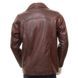 Chaqueta de Cuero para Hombre, Estilo Urbano Moderno, Impermeable y Ecológica, Cómoda y Casual, con Logotipo Frontal - Product Image 2