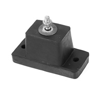 Amortisseur de choc durable en acier zingué anti-corrosion pour climatiseur (noir)
