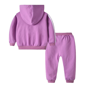 Conjunto Deportivo Infantil de 2 Piezas, Estampado Sólido, Personalizado, Invernal, Transpirable, Ecológico, de Secado Rápido, 100% Algodón, Ropa Urbana - Product Image 2