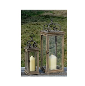 Lanterne à bougie en bois pour intérieurs rustiques, centres de table de mariage, décorations de fêtes, table à manger et décoration quotidienne - Product Image 6