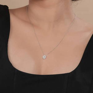 Collar de Diamantes Ovalados Creados en Laboratorio con Certificación IGI, Color DEF, Claridad VS VVS, Plata de Ley 925, Oro Sólido de 14K y 18K, Joyería Fina - Product Image 6