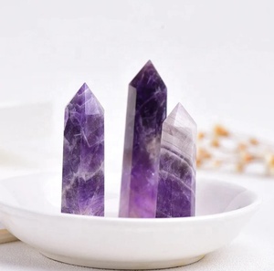 เสาโอเบลิสต์ทรงหอคอยพลอยอเมทิสต์แกะสลักจากฮวงจุ้ย - Product Image 3