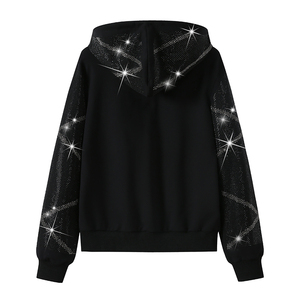 Outdoor Use Winter Breathable Plus Size Custom Logo Rhinestone Tracksuit Latest Style Durable Material Men Rhinestone Tracksuit - Product Image 2