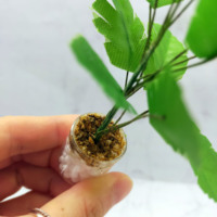 Mini bonsaï miniature, modèle de plante verte pour maison de poupée, arbre bonsaï artificiel pour jardin féerique, décoration DIY pour les 14 ans et plus