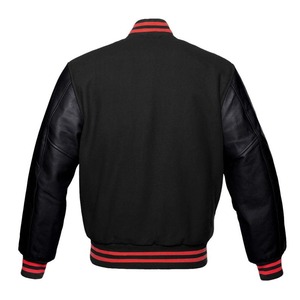 Custom Quality Letterman Varsity College Bomber <b>Jacket</b> Black Wool Hooded <b>Waterproof</b> Unisex All Sizes Available <b>Winter</b> Use - Product Image 2