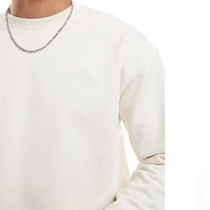 Sweat-shirts à manches longues pour hommes, col rond, hiver, grande taille, légers, unis, 100% coton, unisexe, écologiques, logo personnalisé - Product Image 6