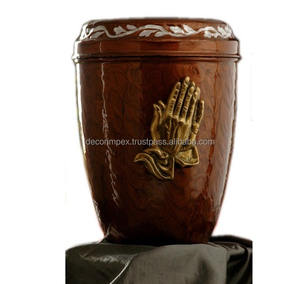 Urne funéraire gravée en argent de vente chaude pour les cendres humaines Urne funéraire adulte fabriquée à la main-Grande urne funéraire pour les cendres humaines - Product Image 3