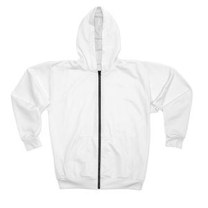 Veste zippée oversize en mélange de coton, coupe ajustée, sweat à capuche sport avec fermeture éclair noire, sweat à capuche unisexe personnalisé entièrement zippé en polaire - Product Image 1